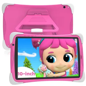 Kids Tablet, 10 Inch Tablet for Kids, Android 12, Parental Control, Kid Content Pre-Installed, 4GB+64GB(SD to 128GB), 6000 mAh Battery, Eye Protection Mode, Google Store, with Stand, Pink