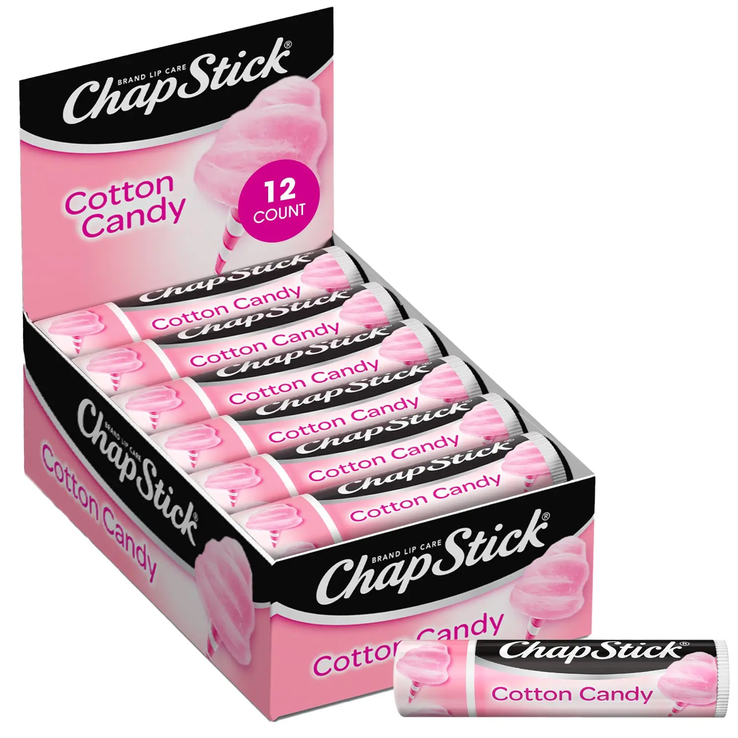 ChapStick Cotton Candy Lip Balm (12 Sticks), Stocking Stuffer ChapStick Cotton Candy Lip Balm (12 Sticks), Stocking Stuffer