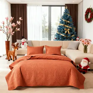 King Queen Quilt Bedding Set, Modern Coin Pattern Bedspreads Set for All Seasons, Soft And Cozy Quilt Set for Bedroom Decor,3 Piece(1 Quilt,2 Pillow Shams),Christmas Gift.