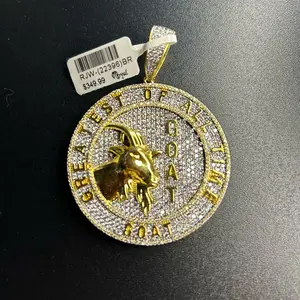 Round Goat Pendant - Elegant Design with Unique Shape and Colorful Finish