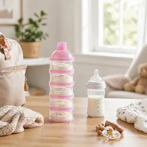 5-Layer Milk Powder Storage Container, Portable Detachable Box, Snack Organizer, Baby Food Dispenser, Kitchen Essentials
