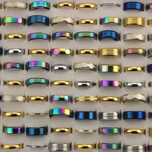 35pcs Unisex Jewelry Mixed Lots Wholesale Ring Fashion Stainless Steel Rings , retail $19 to $29 each , wholesale deal of the month .