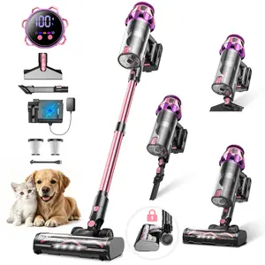 VICEASE Vacuum Cleaner, 600W, 55mins Runtime, Ultra Suction, Self-Standing, Wall Mount Charging, Stick Vacuum Cleaner for Hard Floor/Carpet/Pet Hair/Car