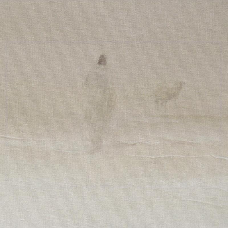 Premium Canvas: "Jesus Leaves the 99" Horizontal Sketch Bible Christian Faith Art. Features Beige, White, and Neutral Tones. Depicts the Lost Sheep and the Shepherd. Without Frame