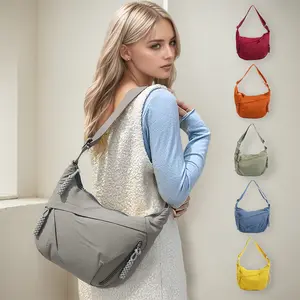 Dumpling Shoulder Bag for Women and Men Functional Satchel Style with Adjustable Strap for School and Daily Use