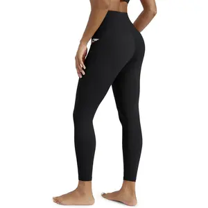 ODODOS Women's 3D Contour Butt Lift 7/8 Compression Leggings with Pockets High Waist Tummy Control Yoga Pants, 25" Inseam
