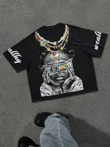 New Arrival Premium Heavyweight Oversized Graphic T-Shirt - Y2K Inspired Retro Streetwear Casual Statement Tee for Men & Women, Boxy Fit Urban Fashion Top