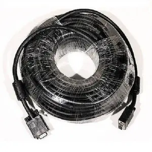 50' ft SVGA VGA 1080P Male-Male 28AWG Double Shielde Cable Cord+ferrite core PC