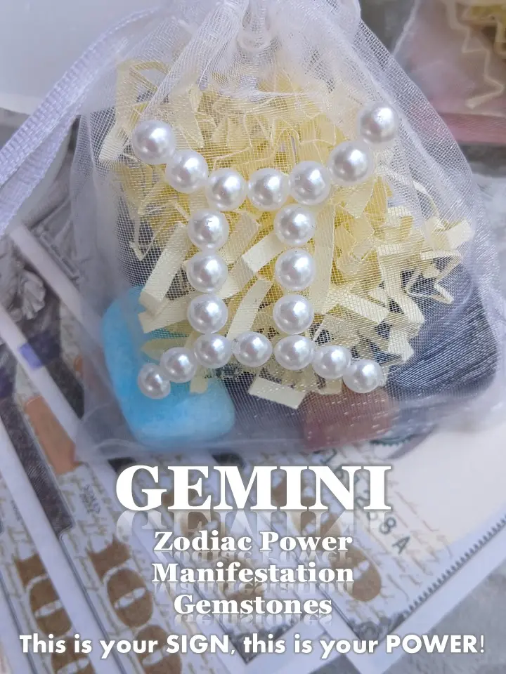 GEMINI ZODIAC POWER GEMSTONE CRYSTAL MANIFESTATION SET