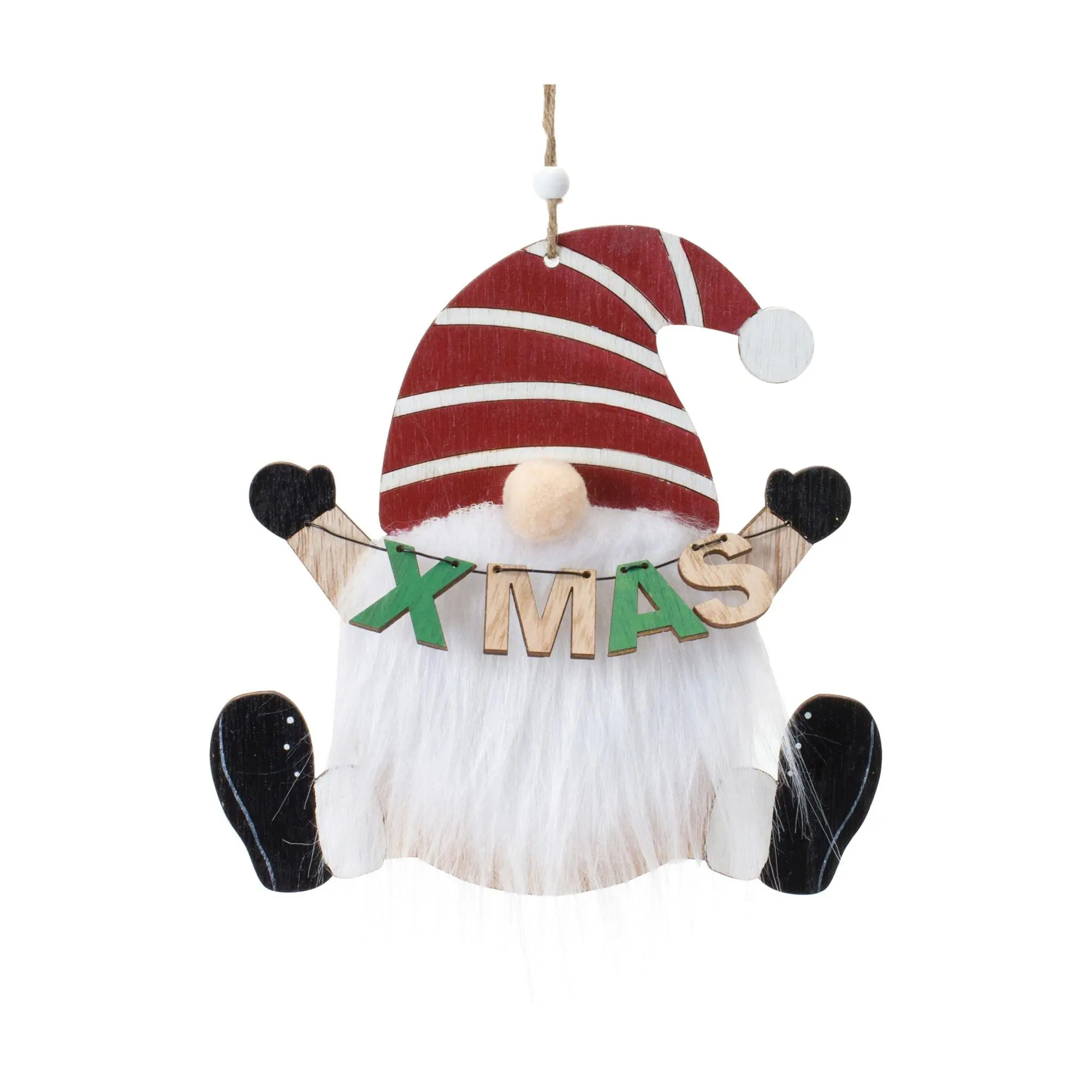 Melrose Wood Gnome Ornament (Set of 12)