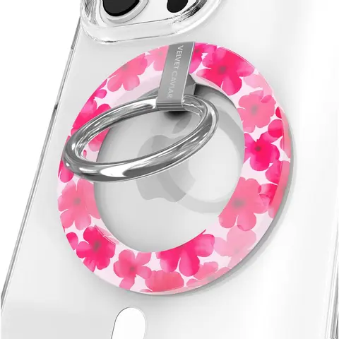 Velvet Caviar Cherry Blossom MagSafe Metal Grip Ring - 1600g Magnetic Cellphone Accessory, Compact Foldable Smartphone Holder, Adjustable Stand, Secure Texting Aid, MagSafe Grip Phone Holders & Mounts for iPhone & Cases