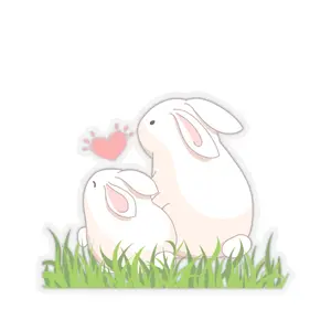 Adorable Bunny Duo Sticker