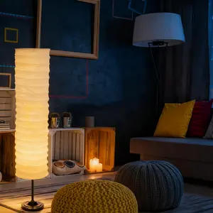 Tired of Harsh Lighting? This Softening Paper Shade is Your Floor Lamp’s Best Friend, Standing Lampshade Replacement, An Easy Replacement for a Cozy, Eye-Friendly Glow in Any Room, Diffused Glow, Tall Lamp Shade for Living Room, Study, or Bedside Decor.