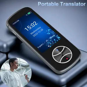 ai translation Device,Support 100+ Languages and AccentsPortable Instant Translation Set with 4"Screen,UpgradedChip,Storage Space for Travel Business Learning