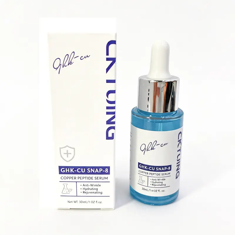 K-Beauty Copper Peptide GHK-Cu & SNAP-8 Concentrated Serum - Deep Nourishing, Smoothing, Fine Line Refining, Brightening Anti-Aging Essence for Youthful Glow, All Skin Types, 30ml/1.01 fl oz hyaluronic acid formula