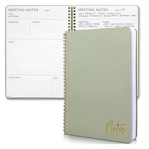 Simplified Meeting Notebook For Work Organization - Easily Take Notes And Keep Agendas on Track - The Perfect Office Planner Supplies for Women & Men to Professionally Manage Business Projects