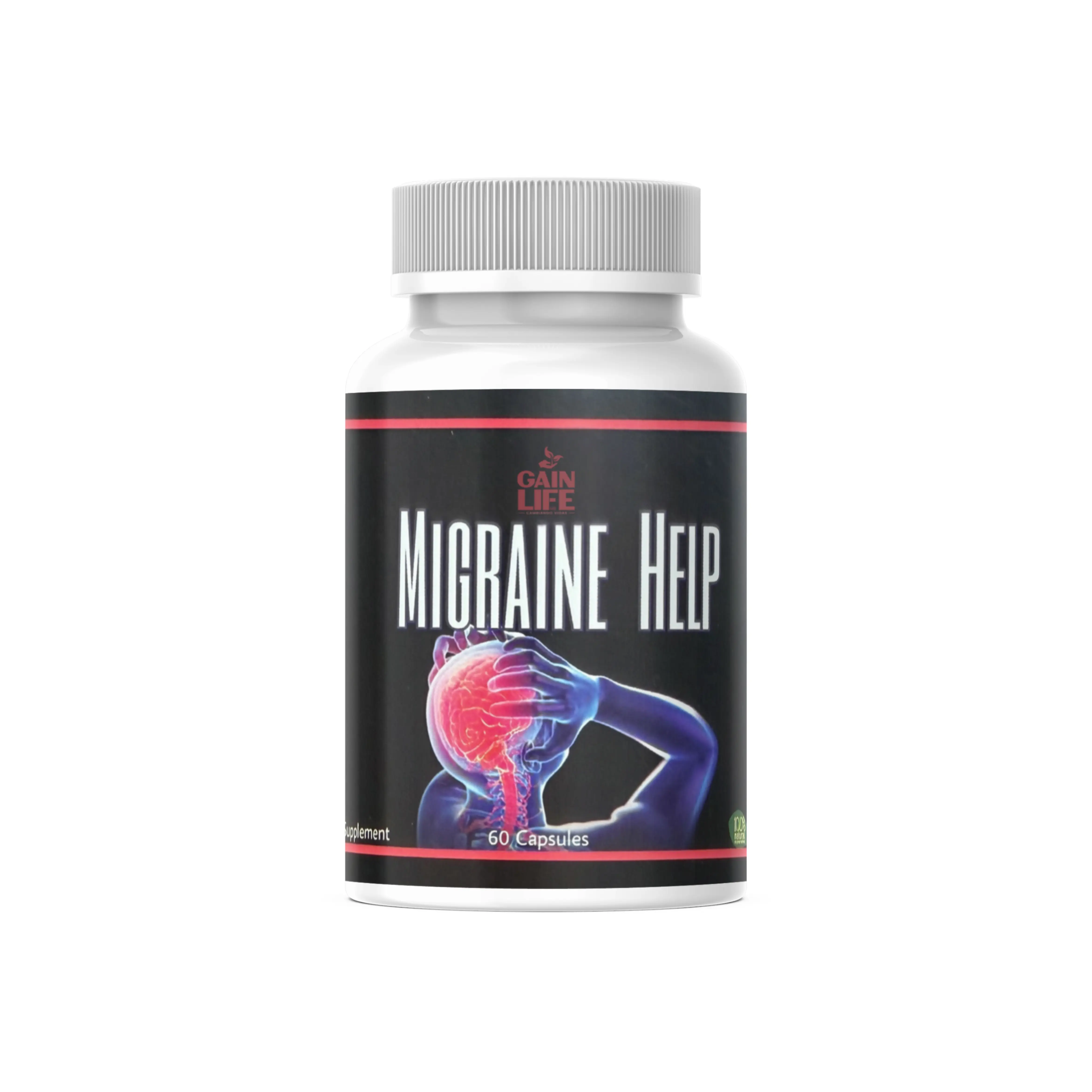 Gain Life Migraine Help Vitamin Dietary Supplement 60 Capsules Gain Life Migraine Help Vitamin Dietary Supplement 60 Capsules
