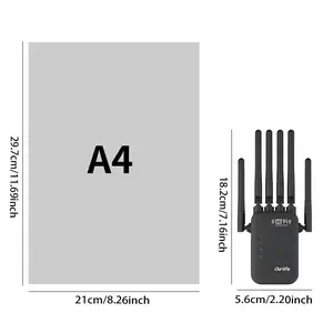 2026 Upgraded WiFi Antenna Extender, Signal Booster Up to 9000 Sq.Ft | Long Range Wireless Repeater for Garage, Basement & Yard, One-Tap Setup, Works with Alexa/Ring/Security Cameras, US Warehouse Fast Shipping