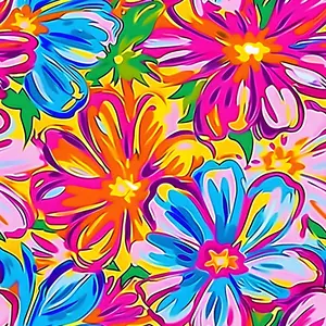 Groovy Hippie Pattern 19 Quilting Cotton Fabric
