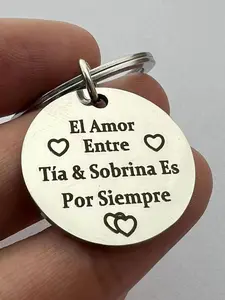 Fashion Letter Pattern Personalized Heart Tag Keychain, Stainless Steel Keychain for Women & Men, Trendy All-match & Exquisite Keychain for Birthday Gift