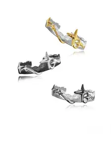 Adjustable Shark Ring for Men & Women, Ocean-Themed Adjustable Ring with Starfish Design, Unique Couple Jewelry for Daily Wear or Gift