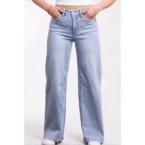 The Felicity from Lovervet: *Three Lengths* High-Rise Tummy Control Wide Leg Denim Jeans Fit