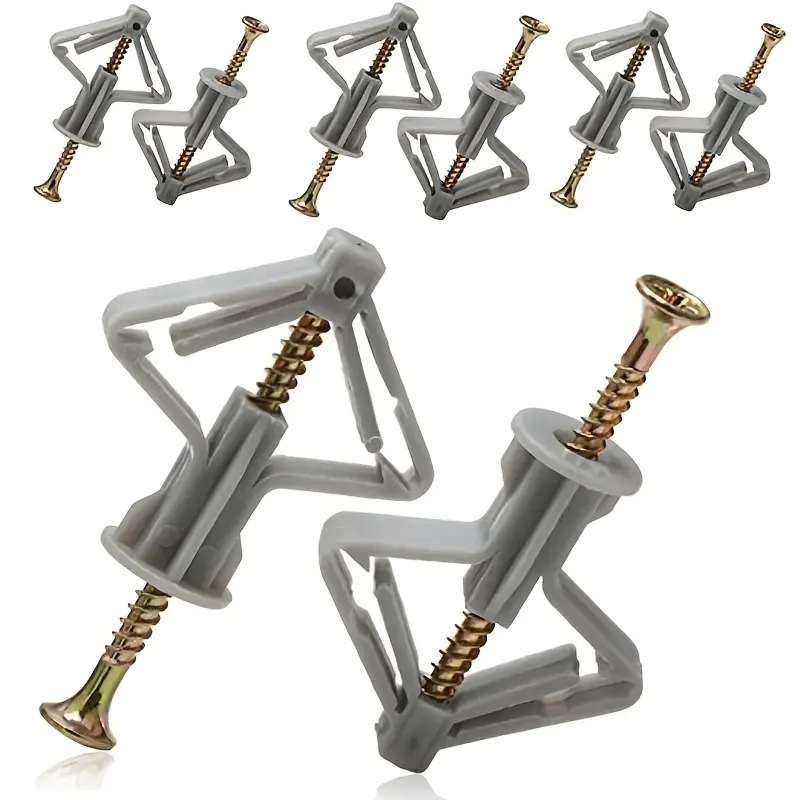 10 Sets Expansion Screw, Expansion Tube, Plastic Rubber Plug, Expansion Plug, Butterfly-shaped Self-tapping Expansion Thread Screw Tube