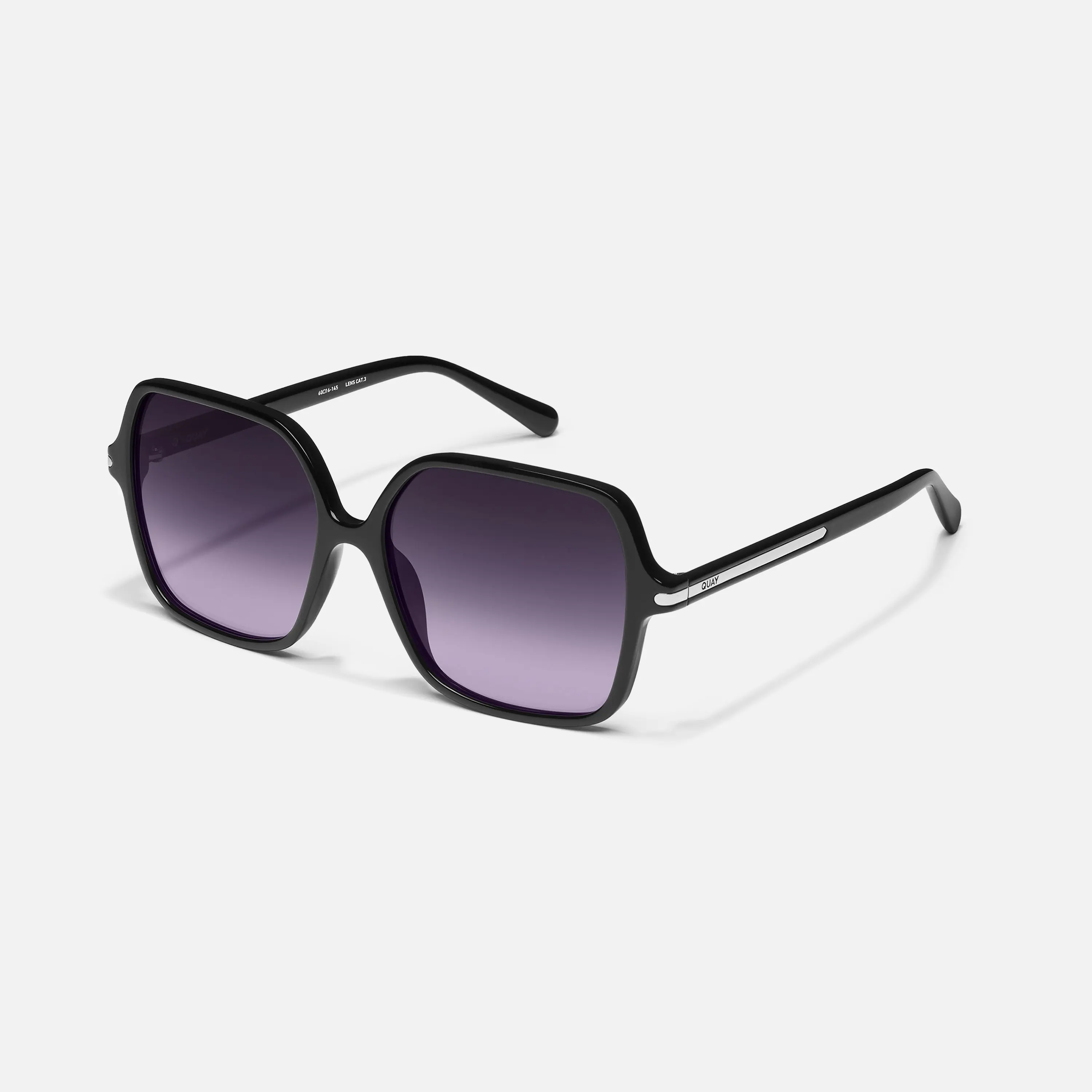 quay australia full glam black 70\'s oversized square retro sunglasses eyewear Amazon.com: Quay Open Full Size Image Sunglass Fit Guide  main image 3