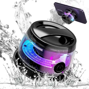Portable Wireless Speaker, Multifunctional Magnetic Speaker, Rechargeable Bluetooth-compatible Speaker with Colorful Light, Mini Speaker for Home, Outdoor, Camping, Travel