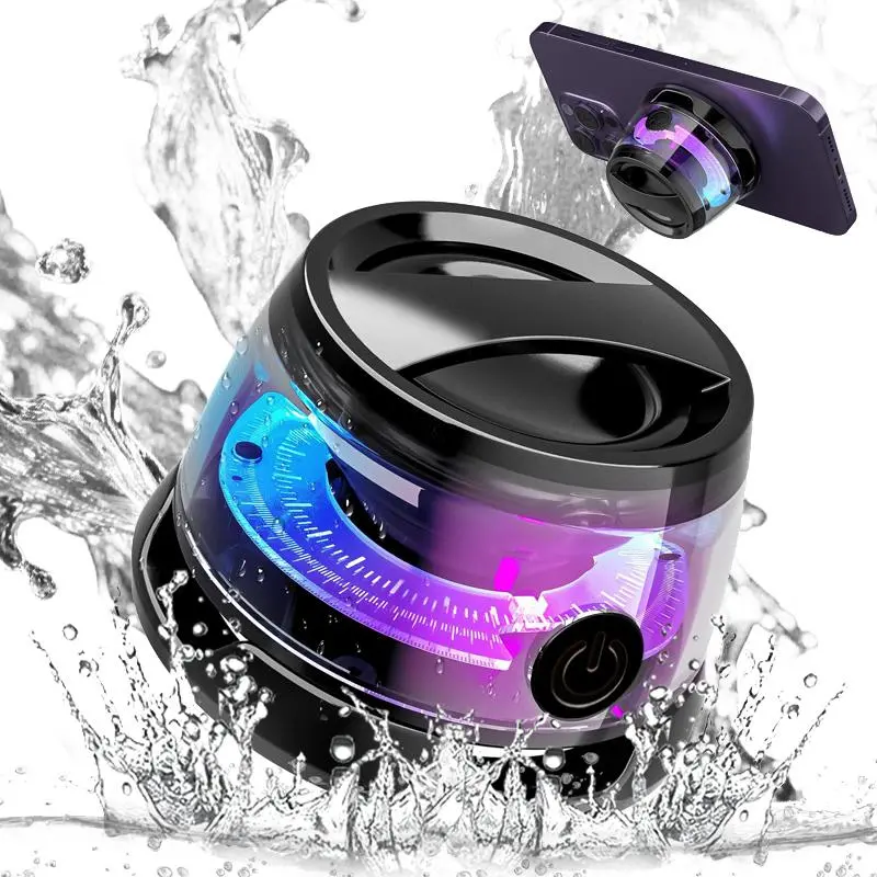 Portable Wireless Speaker, Multifunctional Magnetic Speaker, Rechargeable Bluetooth-compatible Speaker with Colorful Light, Wireless Bt Speaker, Mini Speaker for Home, Outdoor, Camping, Travel