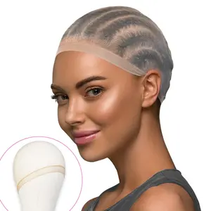 [Gift] Bling Hair 1pack 2pcs Wig Cap For Lace Wig Transparent Stocking Wig Caps for Women Lace Front Wig Invisible Thin Nylon Cap Bulk for Women