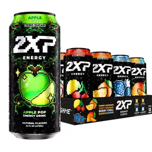 2xp Energy Drink | Variety Pack | Zero Sugar Carbonated Energy Drink | 200mg Natural Caffeine With 2x Nootropics | 16Fl Oz (12 pack)