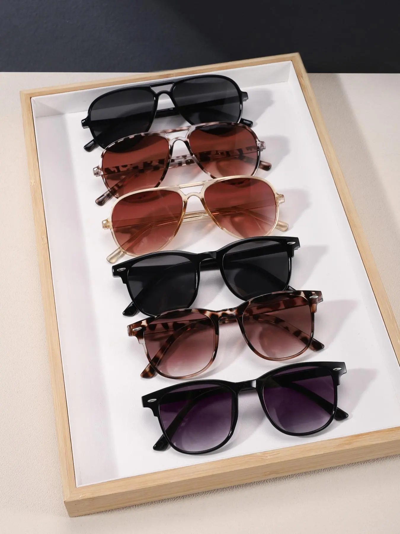 Unisex Trendy Fashionable Mixed Frame Glasses, Classic Aviator Sunglasses, Trendy Casual Glasses for Everyday Use, Fashion Cool Accessories for Outdoor Activities, Aviator Shades