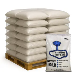 Palmetto Natural Play Sand for Sand Box, Play Areas & Home Decor, 50 lb, 56 Pack