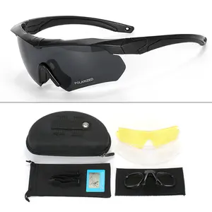 Outdoor Cycling Safety Glasses with UV400 Protection Anti Impact PC Lenses Interchangeable Lenses for Outdoor Sports Polarized