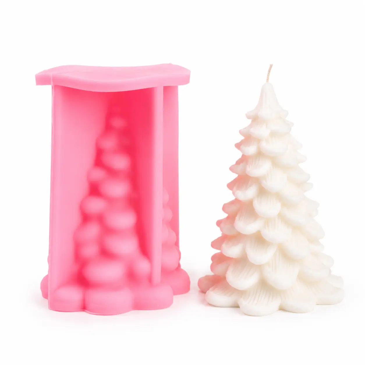 Pine Christmas Tree Silicone Candle Mold
