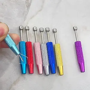 1pc/2pcs Heavy-Duty Jewelry Pick-Up Tool with Secure Grip - Professional Bead Grabber for Jewelry Making, Beads, Charms, Spacers - Compatible with Piercing Needles - Durable Crafting Clamp, Jewelry Tools, Metallic Finish, Aluminum Alloy Construction