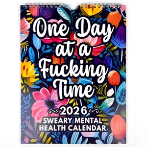 2026 Floral Humorous Calendar, Wall Planner, Non-Traditional Wall Hanging Decor, Unique Office Bedroom Decoration, Funny Quotes Design