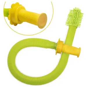 Dust Daisy Stretch-On Dryer Vent Cleaner with Lint Cling Durable Household Vacuum Attachment 33" Non-Clog Hose Efficient Cleaning Fun Design