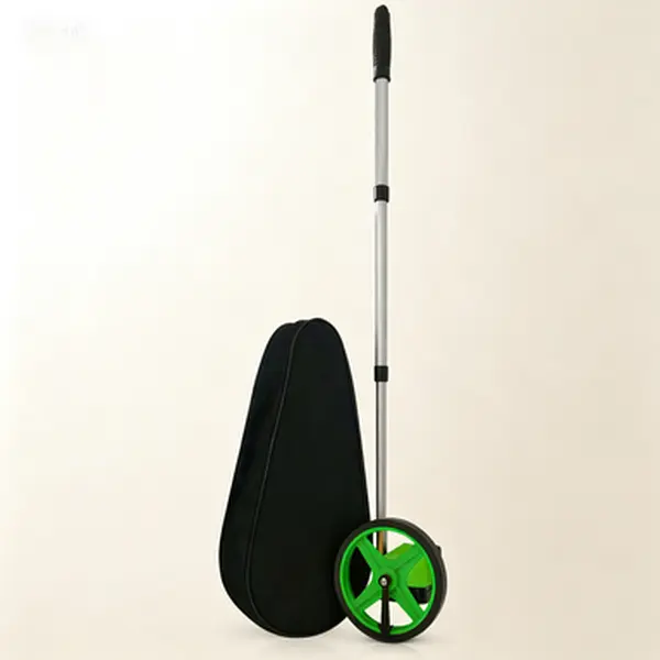 Telescopic Measuring Wheel with One-Key Reset, Green 6-Inch Distance Measuring Tool in Feet and Inches, Rolling Measurement Tool [Up to 10,000 Ft], Mechanical Measuring Wheel with Carrying Case, Portable Handheld Measuring Device for Construction and Surv