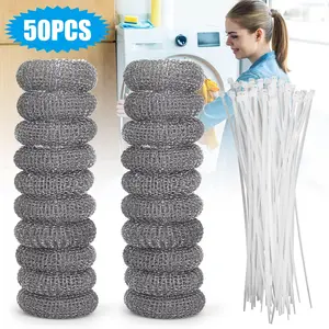 50 Lot Washing Machine Lint Mesh Ties Washer Filter Drain Trap Hose Screen Snare