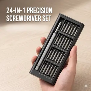24PC Precision Magnetic Screwdriver Bit Set with Portable Case, Professional Electronics Repair Tool Kit Set for Mobile Phone & PC