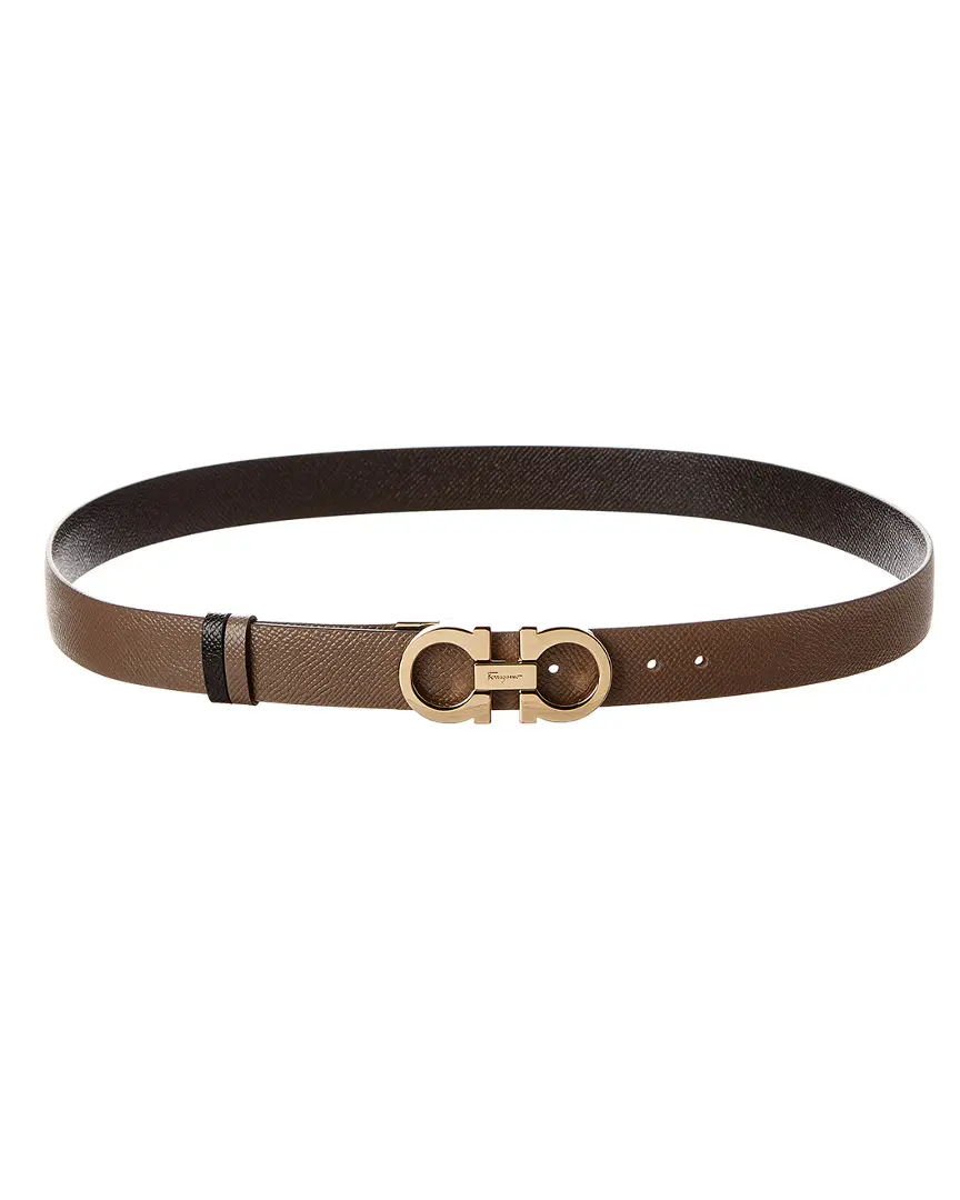 Ferragamo Gancini Reversible & Adjustable Leather Belt