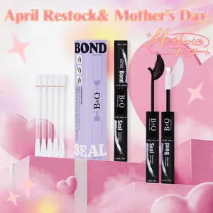【2IN1 Bond & Seal 】B&Q Dural-Ended Waterproof Week Long Lasting Hold 48-72 Hours Lash Application Tools Glue & Seal, with Remover Swab,Mascara Wand Bond and Seal Makeup Cosmetic Feb Stockup
