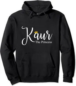 Cute Kaur The Princess Sikhism Punjabi Women Kaur Girl Youth Pullover Hoodie - Makenziepaxs Shop 95B09NM97HLZ