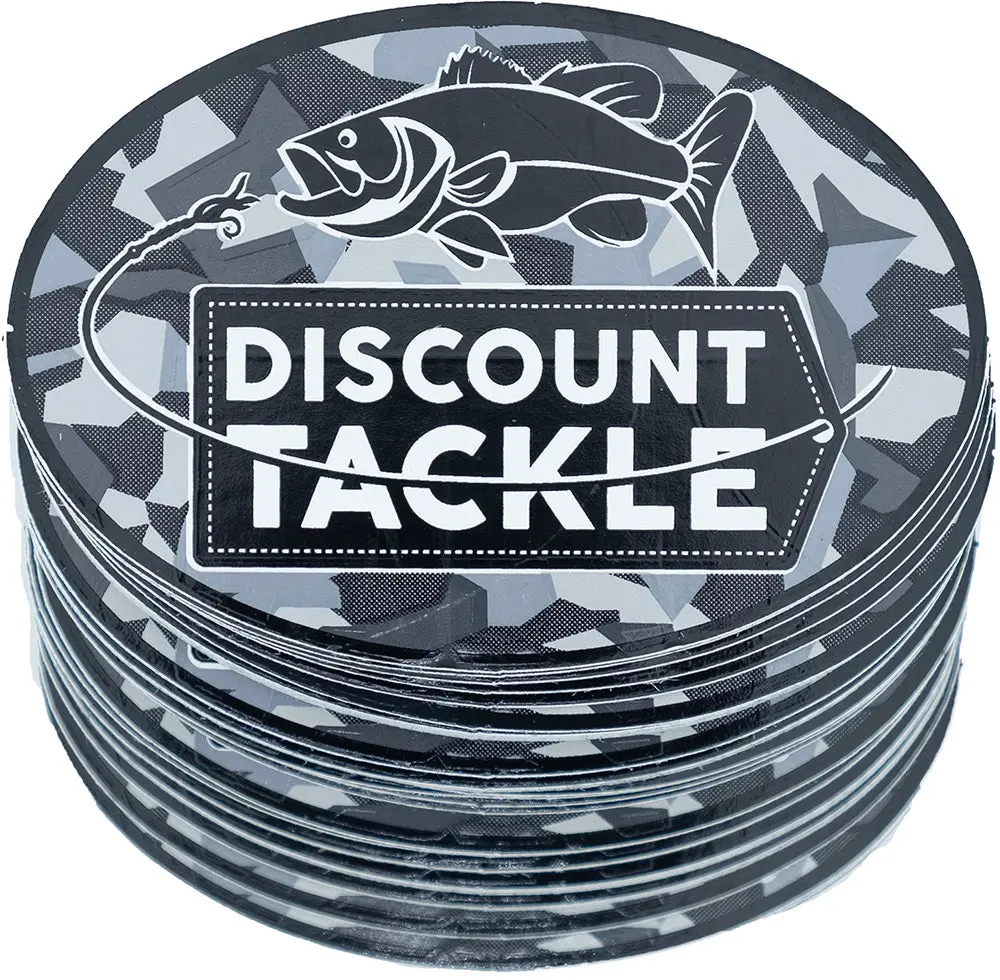 High Quality Water Resistant Vinyl Stickers Pack - 100 Count, 2.5 in Tall, Custom Backgrounds, Fish Logo, Oval Decals for Scrapbooking, Discount Tackle Fans, Boats, Indoor & Outdoor DIY Projects