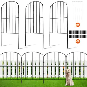 【Super Brand Day】VEVOR Garden Fence, 24in(H) x30ft(L) Animal Barrier Fence, Underground Decorative Garden Fencing with 2 Inch Spike Spacing, Metal Dog Fence for the Yard and Outdoor Patio, 28 Pack，DEALS FOR YOU
