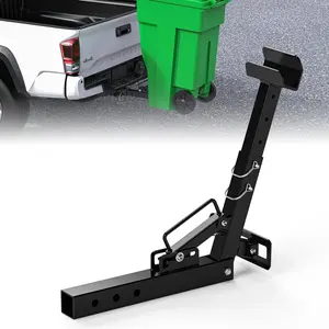 Trash Can Hauler Hitch for 2" Receiver, Adjustable Newly Upgraded Trash Bin Hauler Hitch with Handle, Universal Garbage Can Hauler Hitch for Truck, Car, SUV, UTV, ATV, Tractor, Trr & Golf Cart