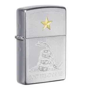 Zippo Manufacturing ZIP-49309 Dont Tread on Me Lighter, Brushed Chrome