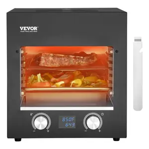 【Father's Day gift】VEVOR Electric Steak Grill, 1800W Smokeless Infrared Electric Broiler, 1450°F Stainless Steel Steak Cooker with 6-Tier Adjustable Rack, Electric Infrared Grill for BBQ, Toast, Grill, Indoor